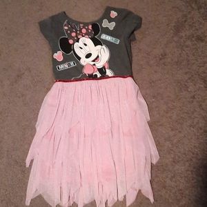 Disney Minnie mouse large dress with pink bottom with grey top
